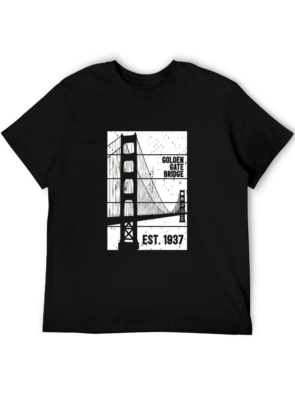 Golden Gate Bridge Black T-Shirt