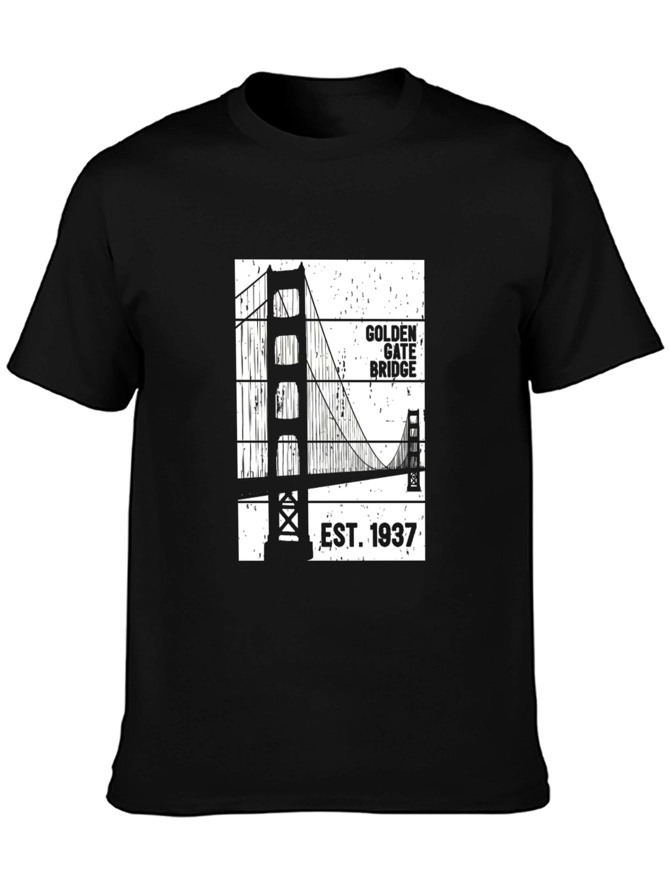 Golden Gate Bridge Black T-Shirt