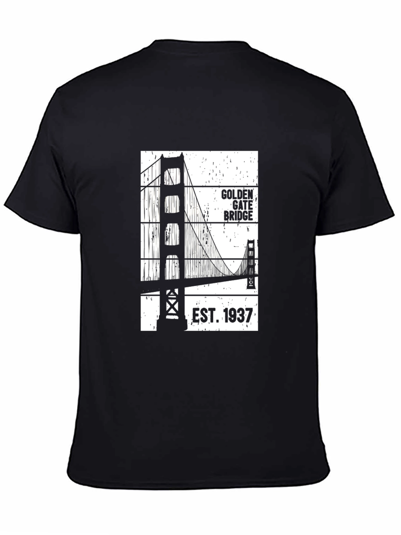 Golden Gate Bridge Black T-Shirt