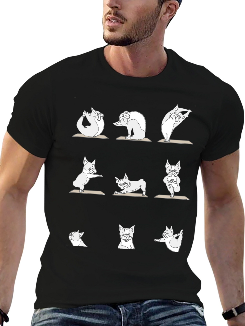 Yoga Pug T-Shirt - Zen Dog Design