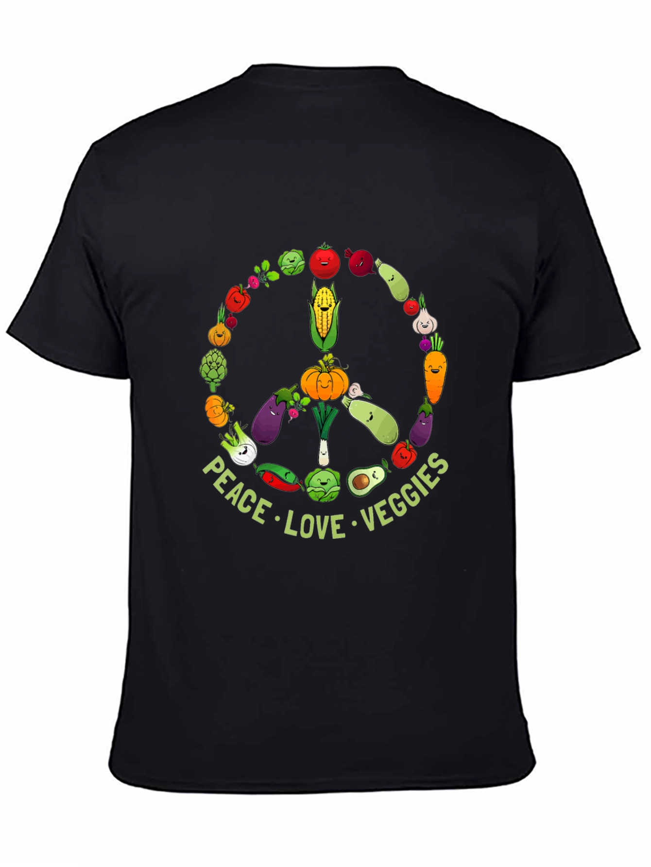 Peace Love Veggies T-Shirt - Vegan Friendly
