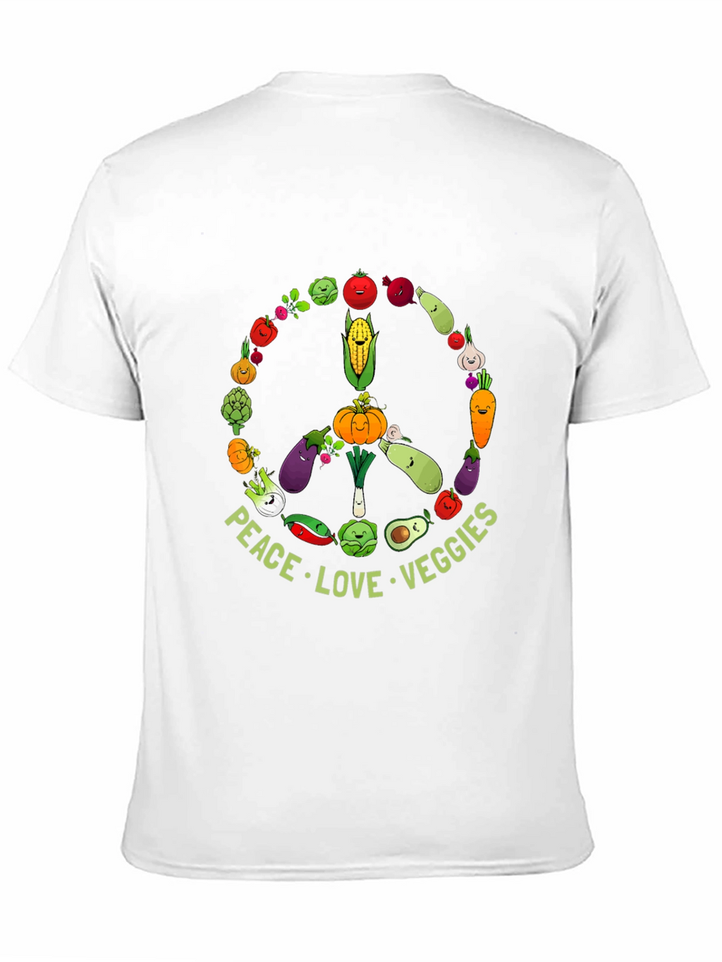 Peace Love Veggies T-Shirt - Vegan Friendly