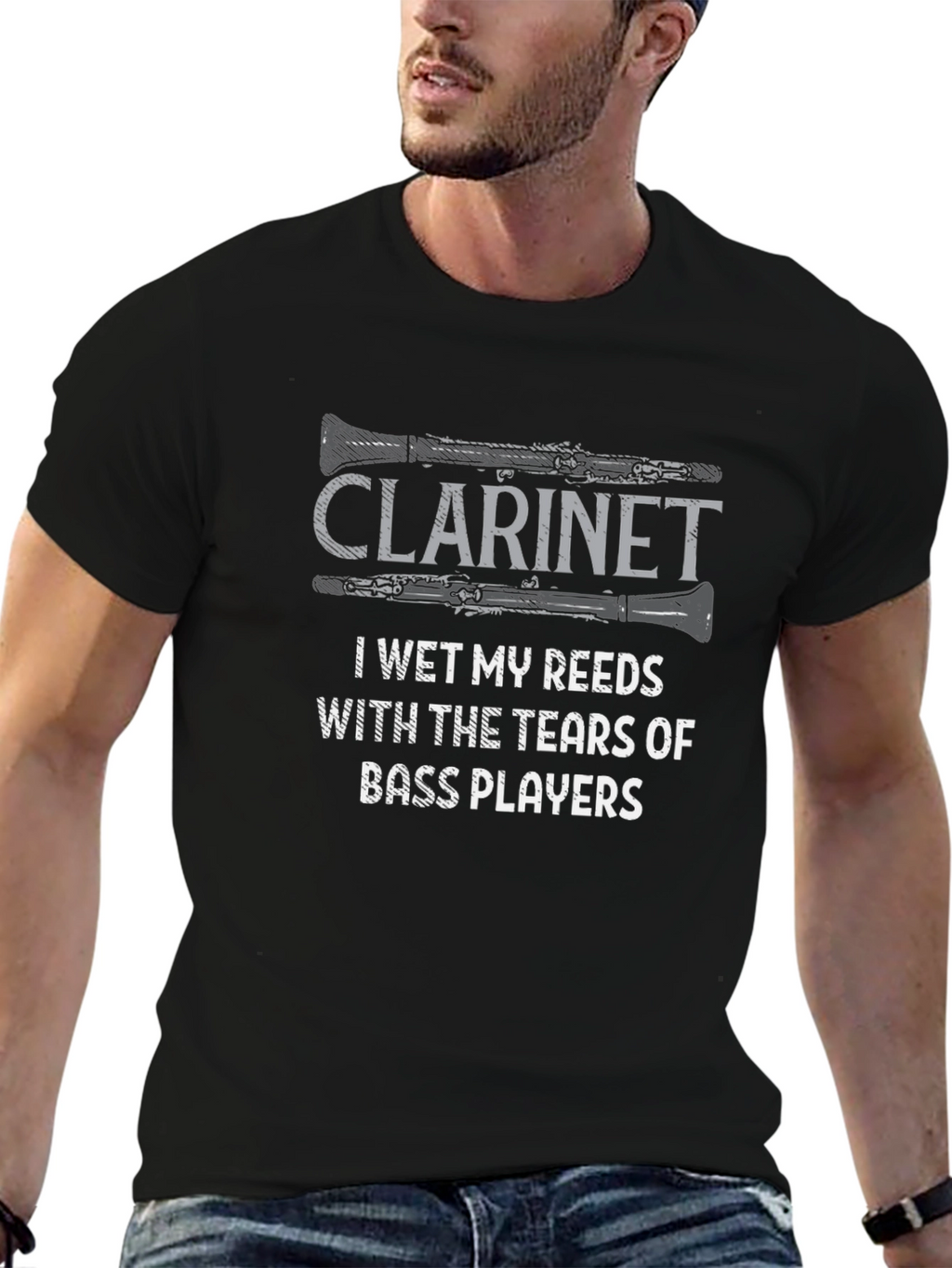 Clarinet Tears of Bass Players Humor Graphic Tee