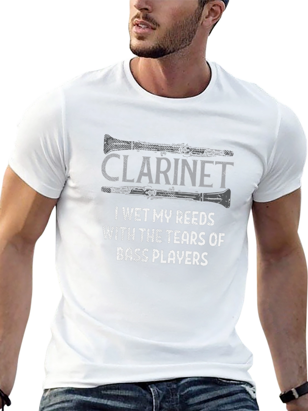 Clarinet Tears of Bass Players Humor Graphic Tee