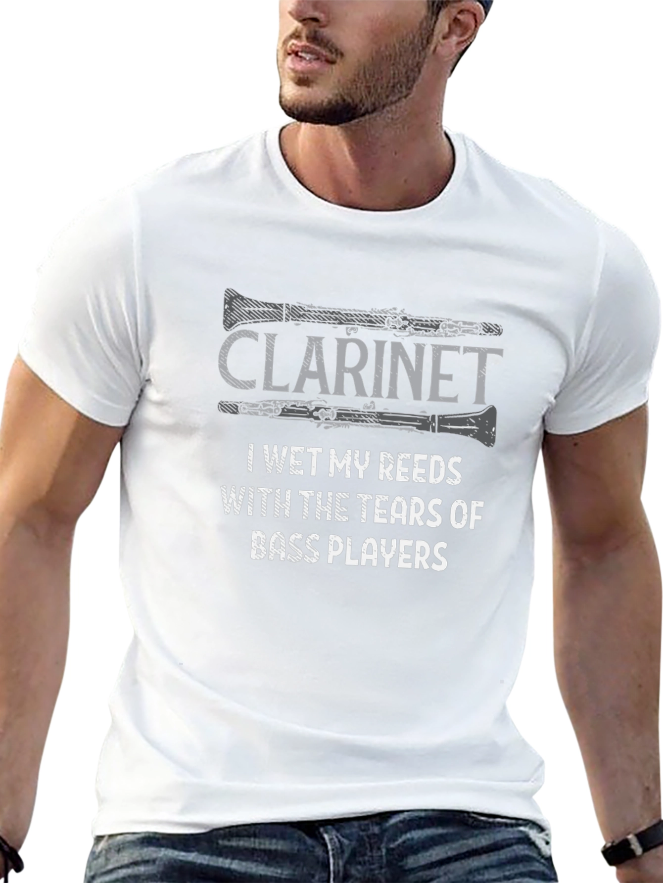 Clarinet Tears of Bass Players Humor Graphic Tee