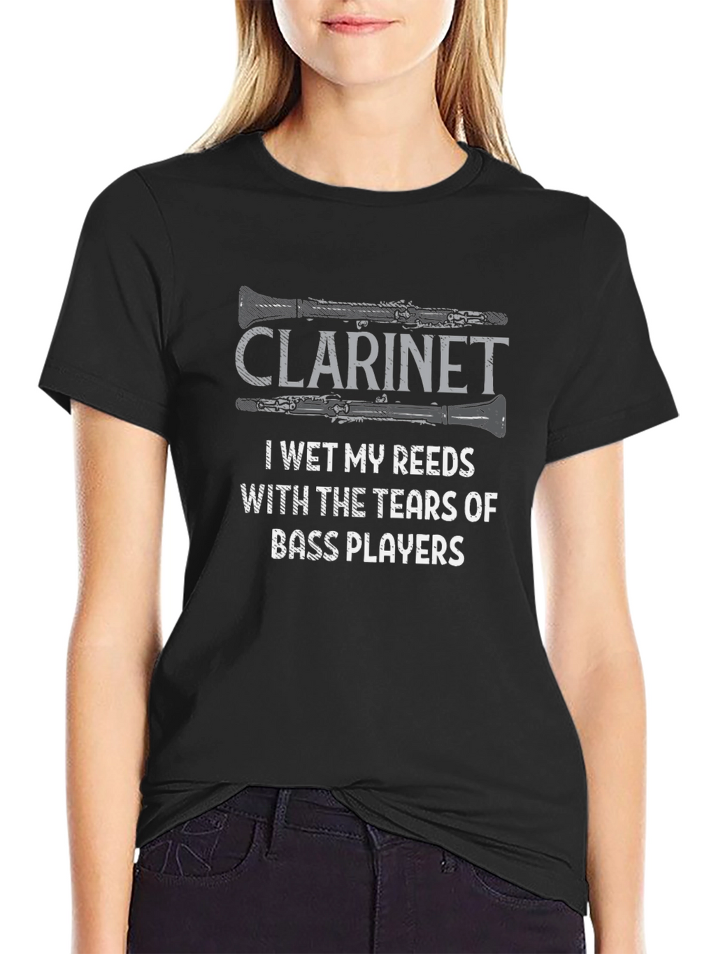 Clarinet Tears of Bass Players Humor Graphic Tee