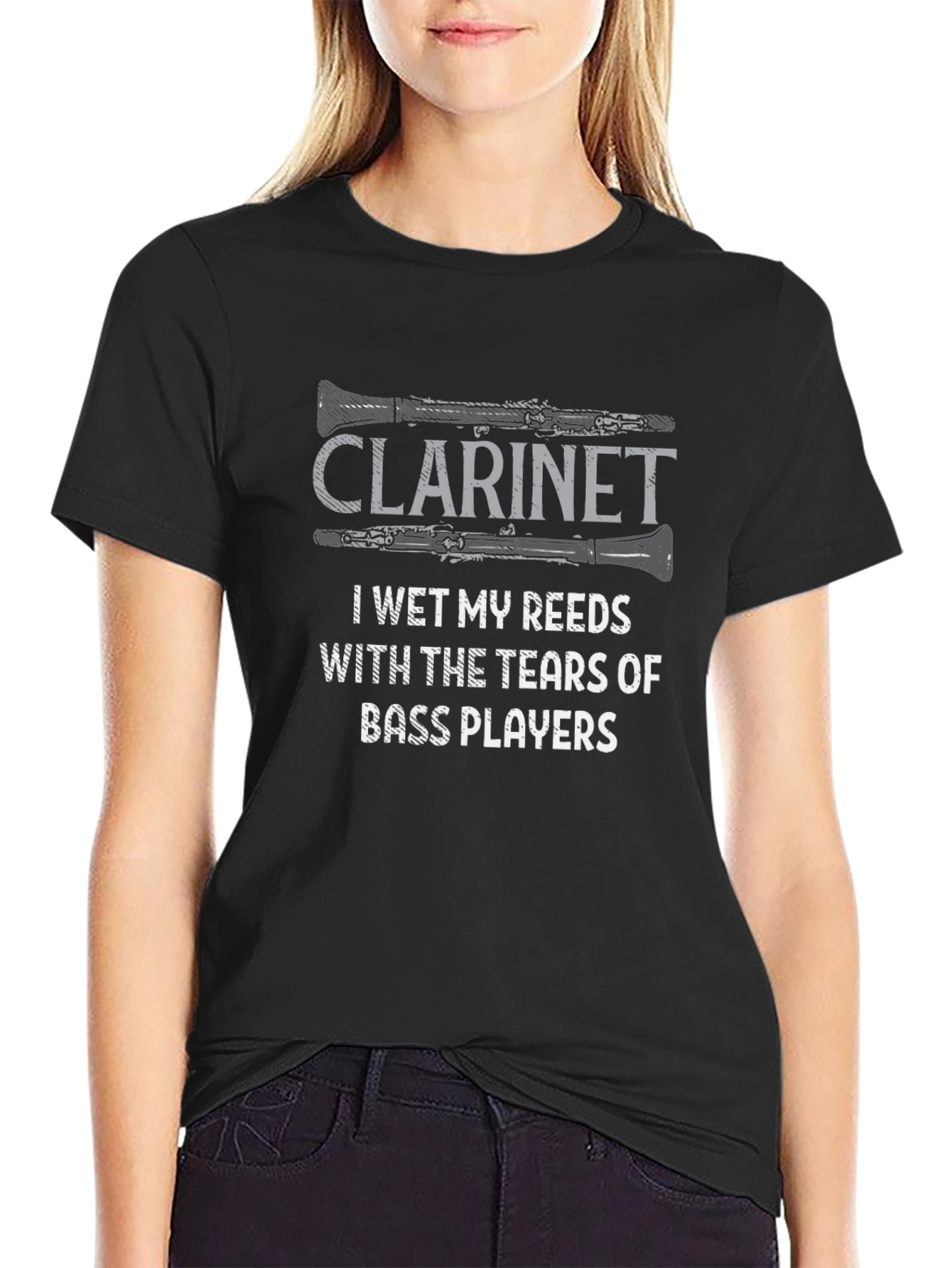 Clarinet Tears of Bass Players Humor Graphic Tee