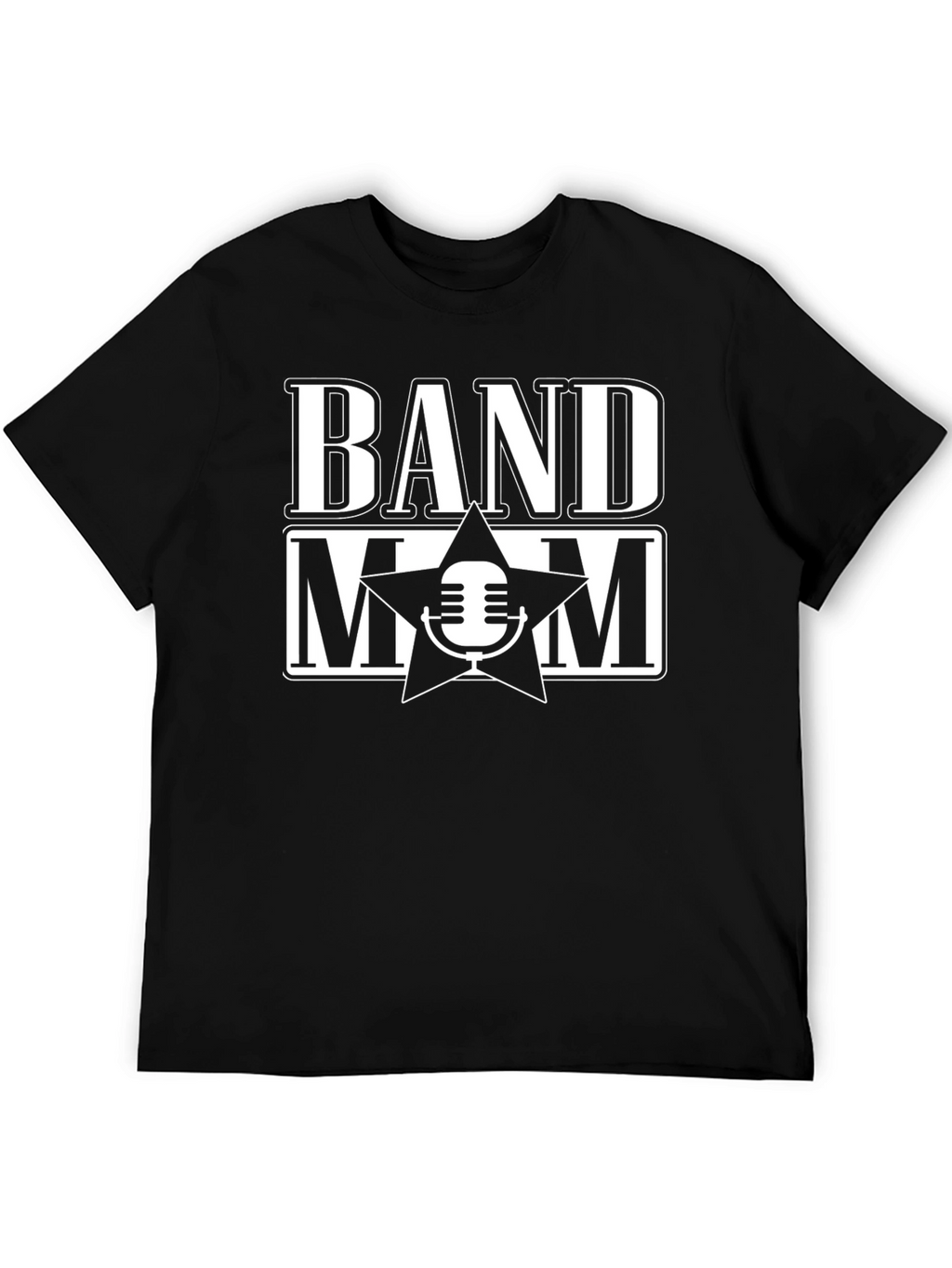 Band Mom T-Shirt - Star Microphone Design