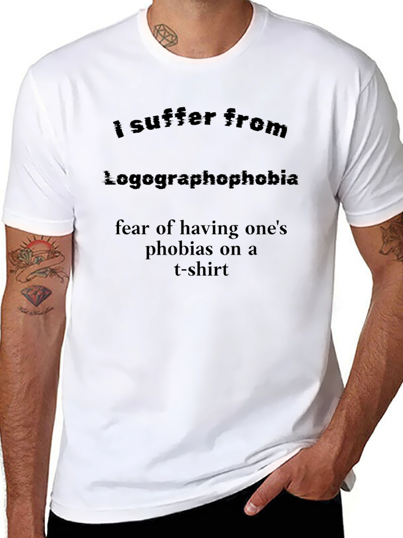 Logographophobia T-Shirt: Fear of Phobias on a Tee