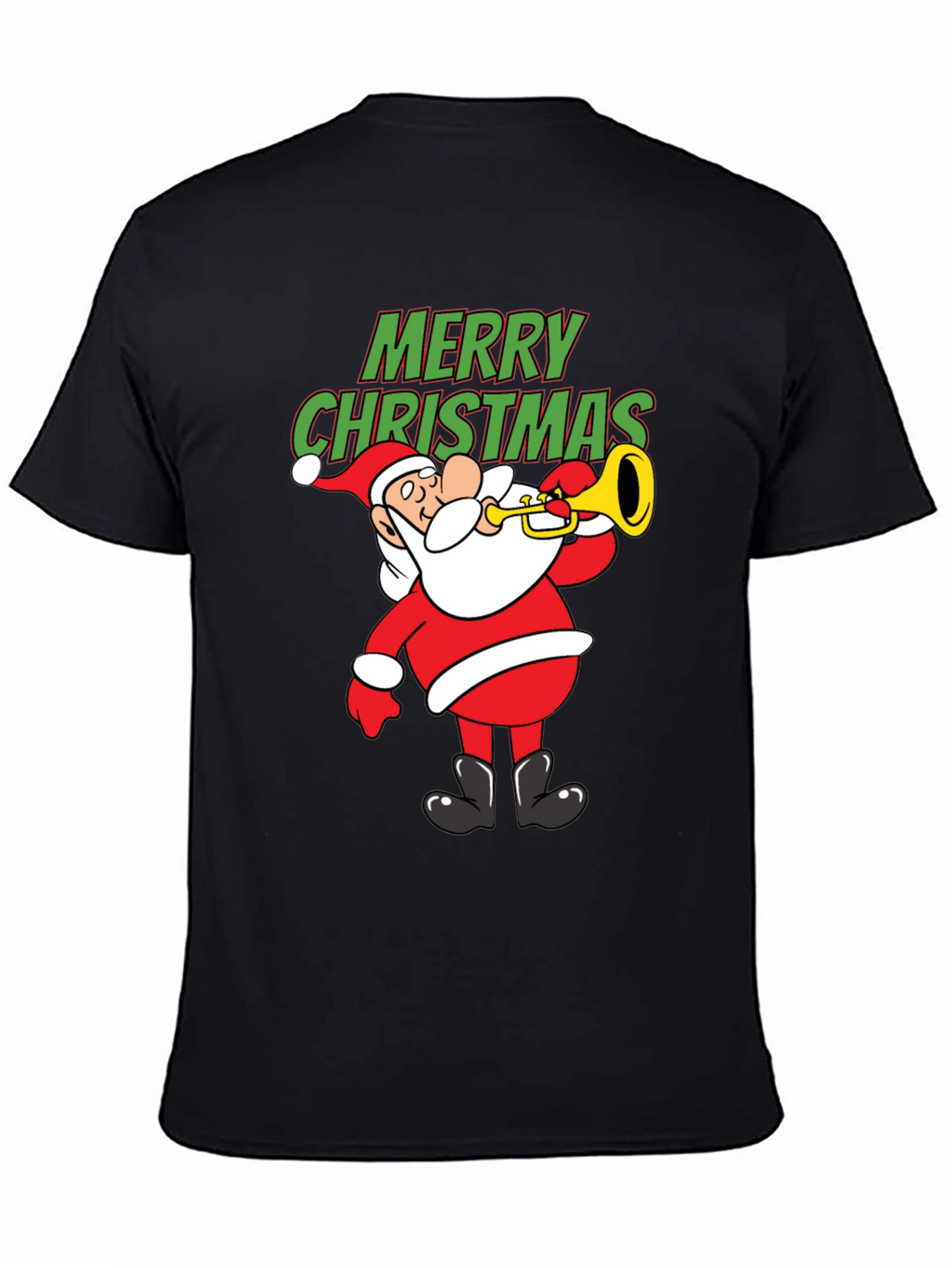 Festive Santa Trumpet Christmas T-Shirt