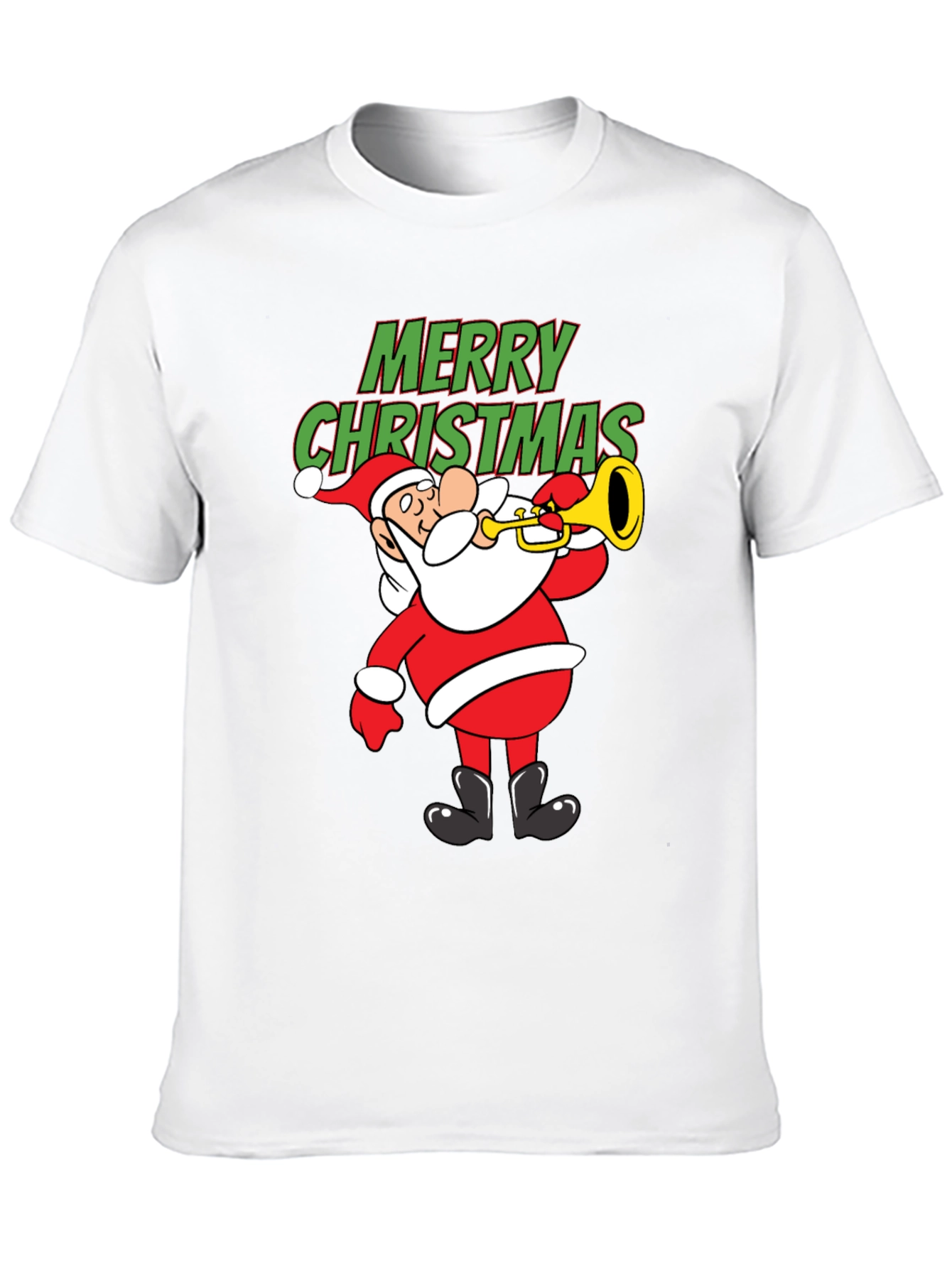 Festive Santa Trumpet Christmas T-Shirt