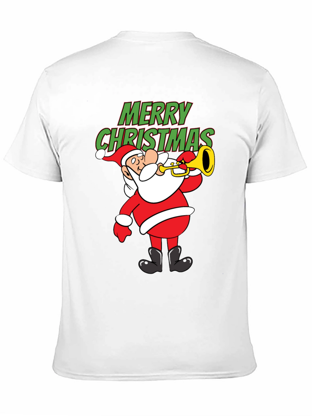 Festive Santa Trumpet Christmas T-Shirt
