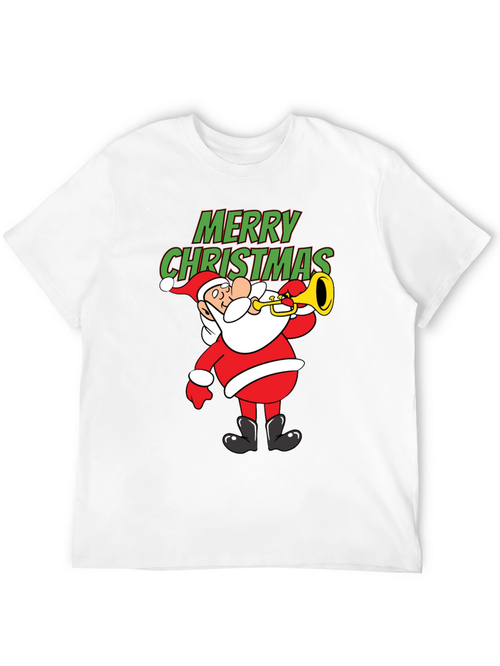 Festive Santa Trumpet Christmas T-Shirt