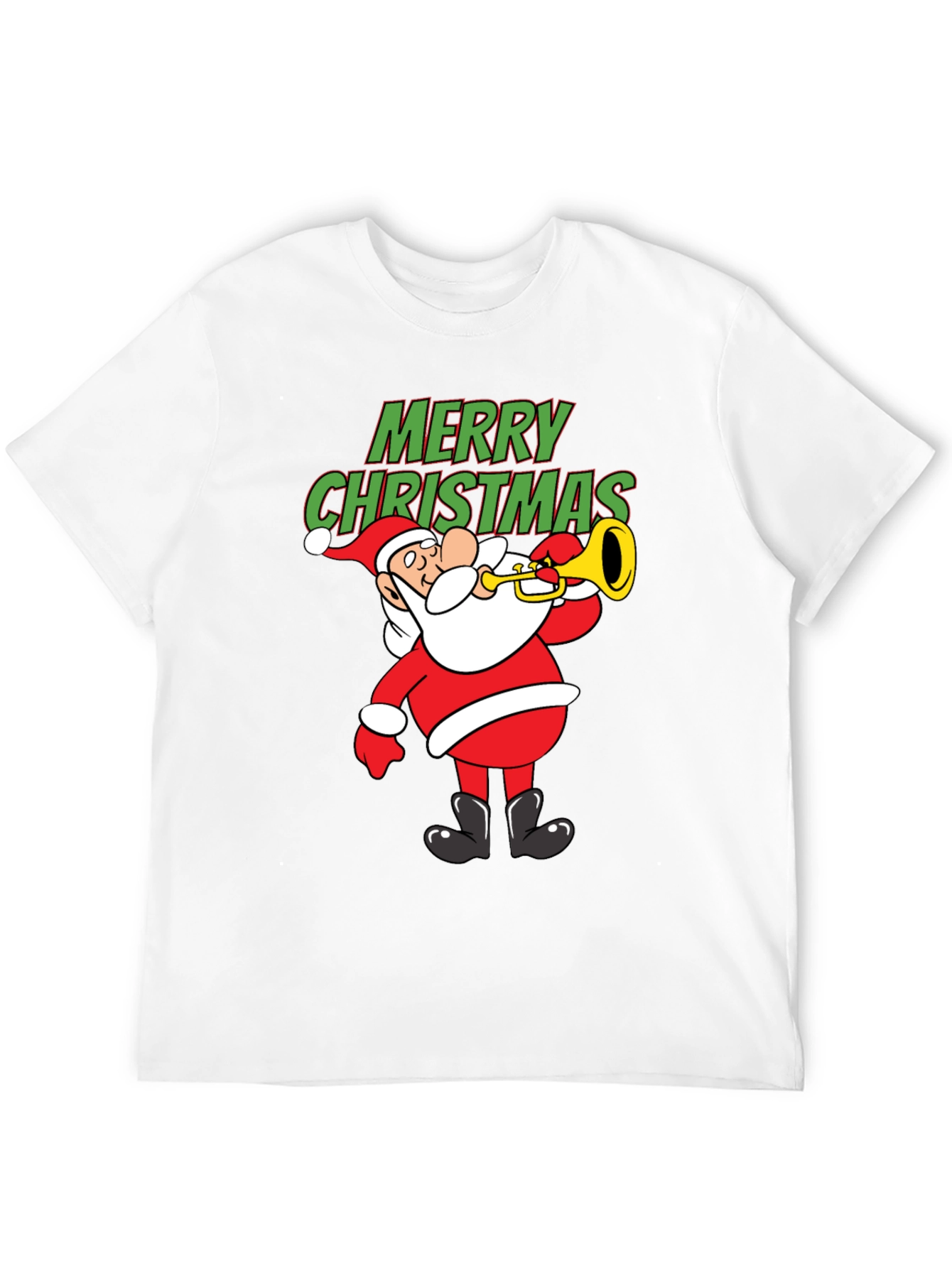 Festive Santa Trumpet Christmas T-Shirt