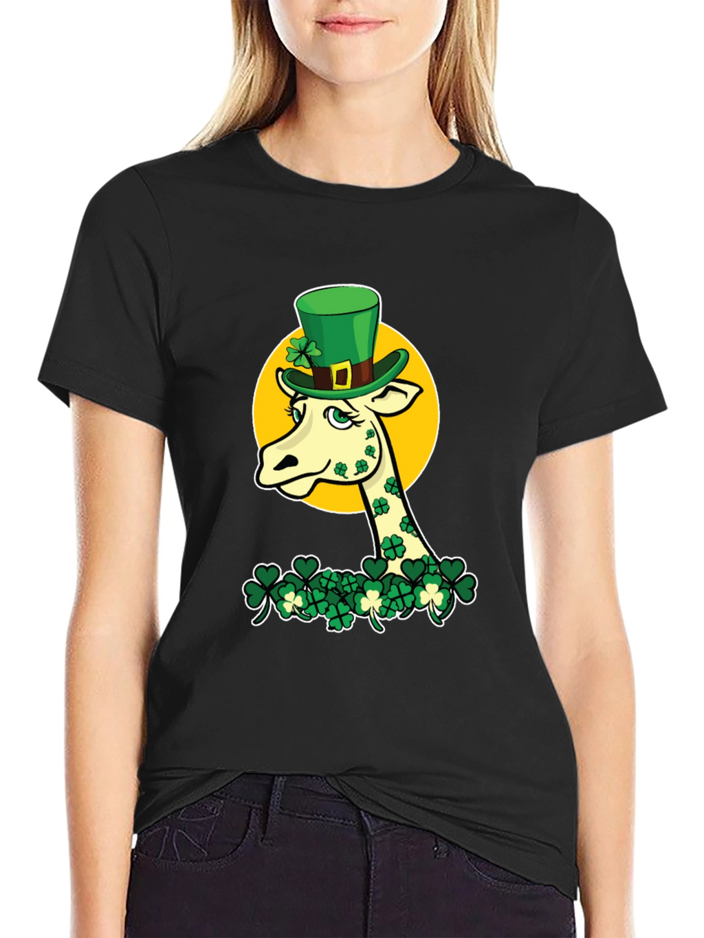 St. Patricks Day Giraffe Graphic Tee