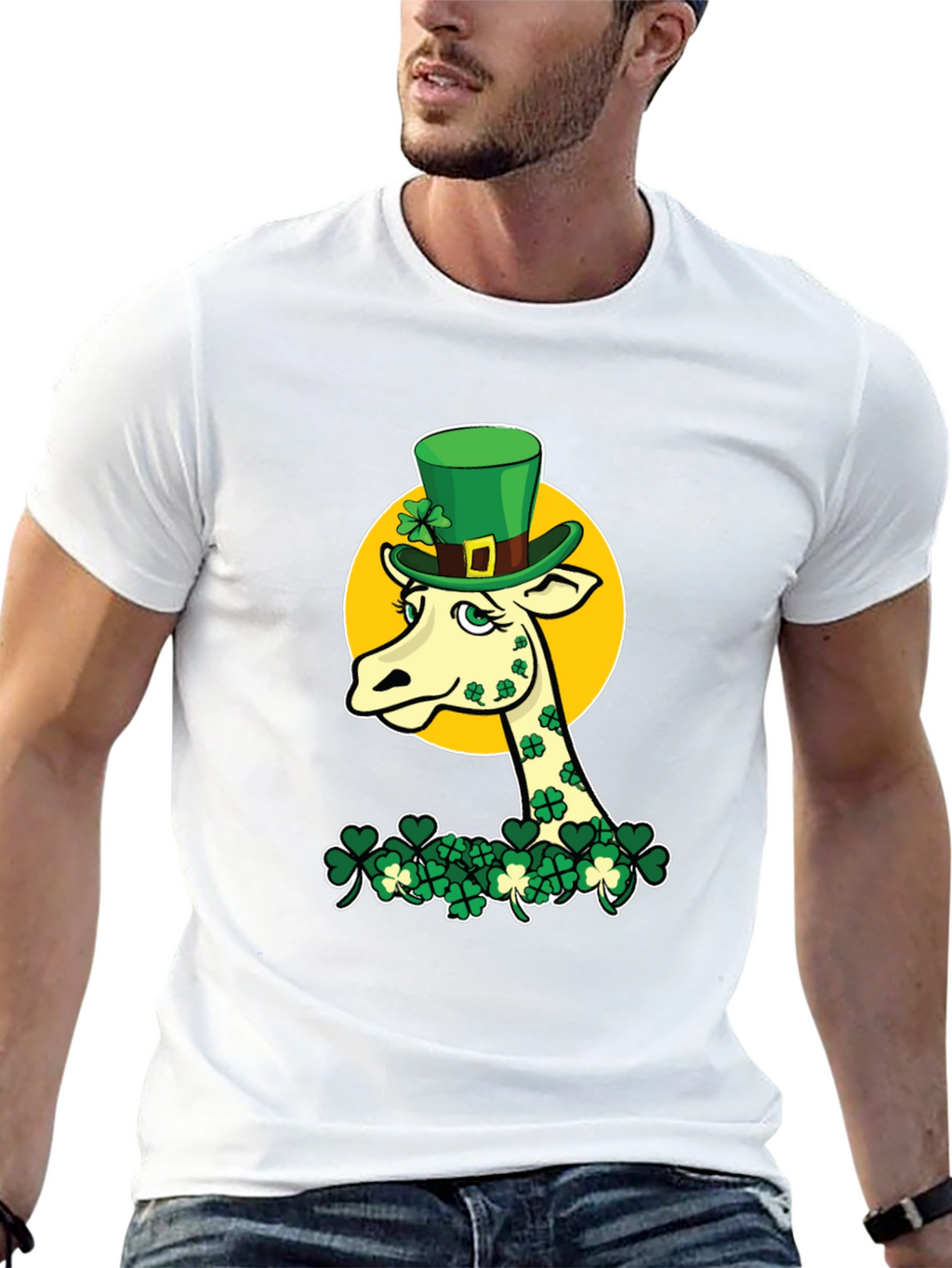 St. Patricks Day Giraffe Graphic Tee