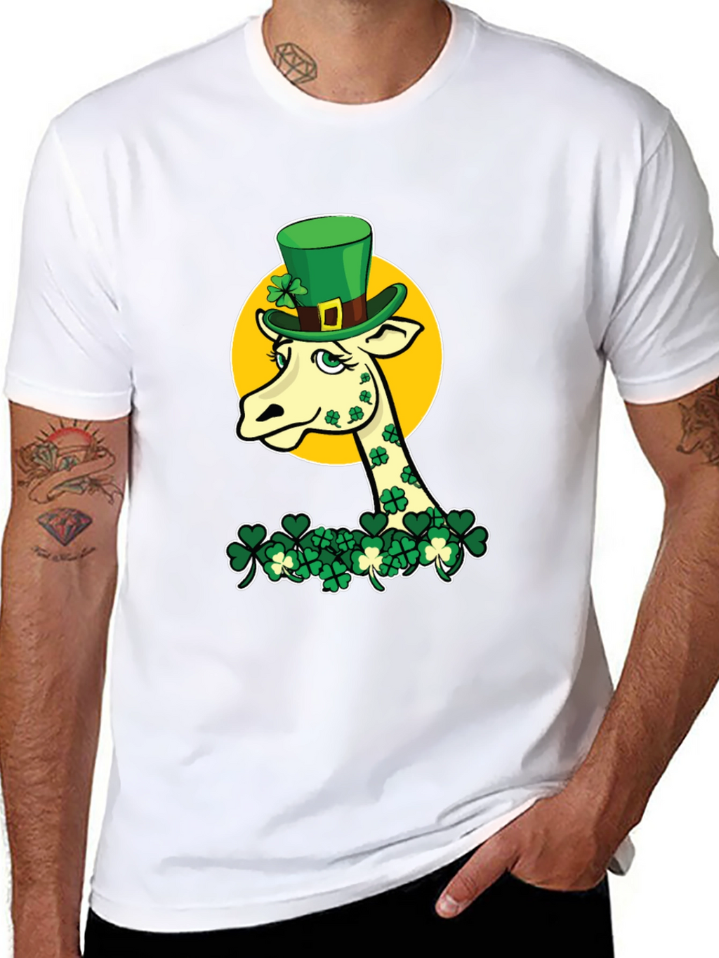 St. Patricks Day Giraffe Graphic Tee