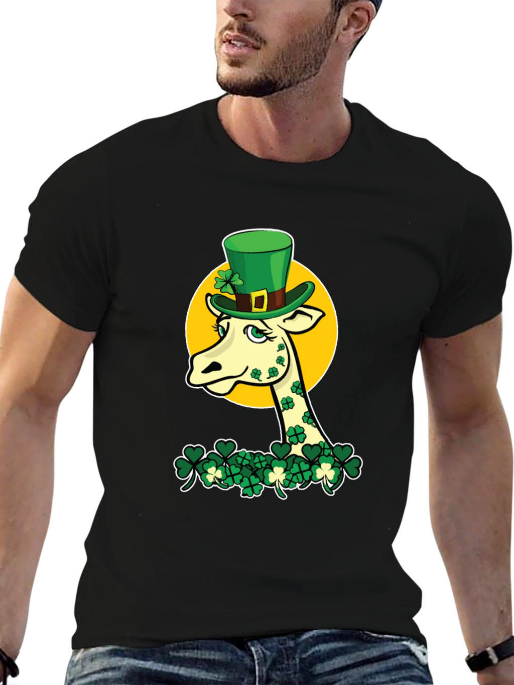St. Patricks Day Giraffe Graphic Tee