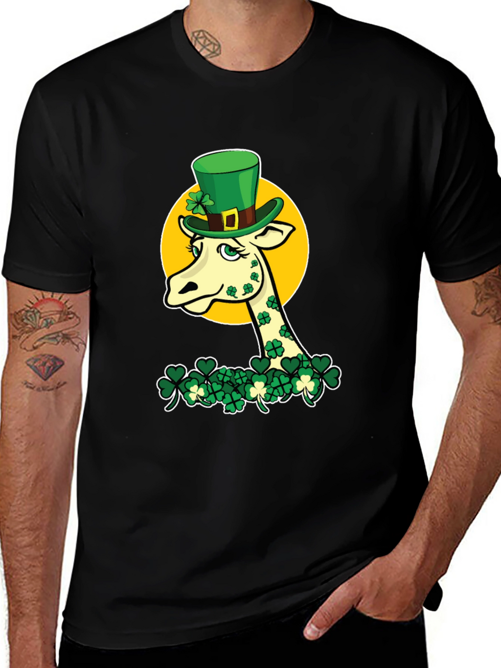 St. Patricks Day Giraffe Graphic Tee