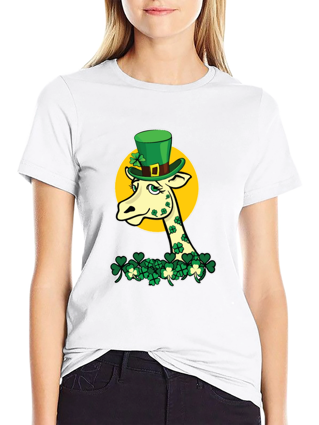 St. Patricks Day Giraffe Graphic Tee
