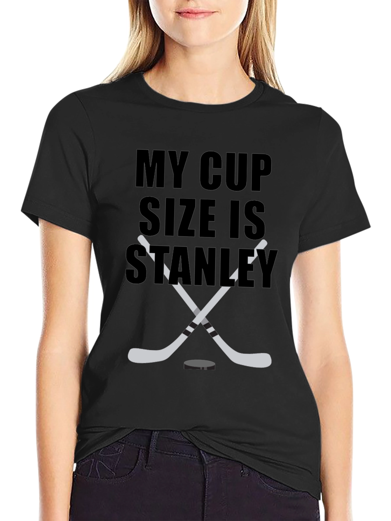 My Cup Size is Stanley T-Shirt Hockey Fan Tee