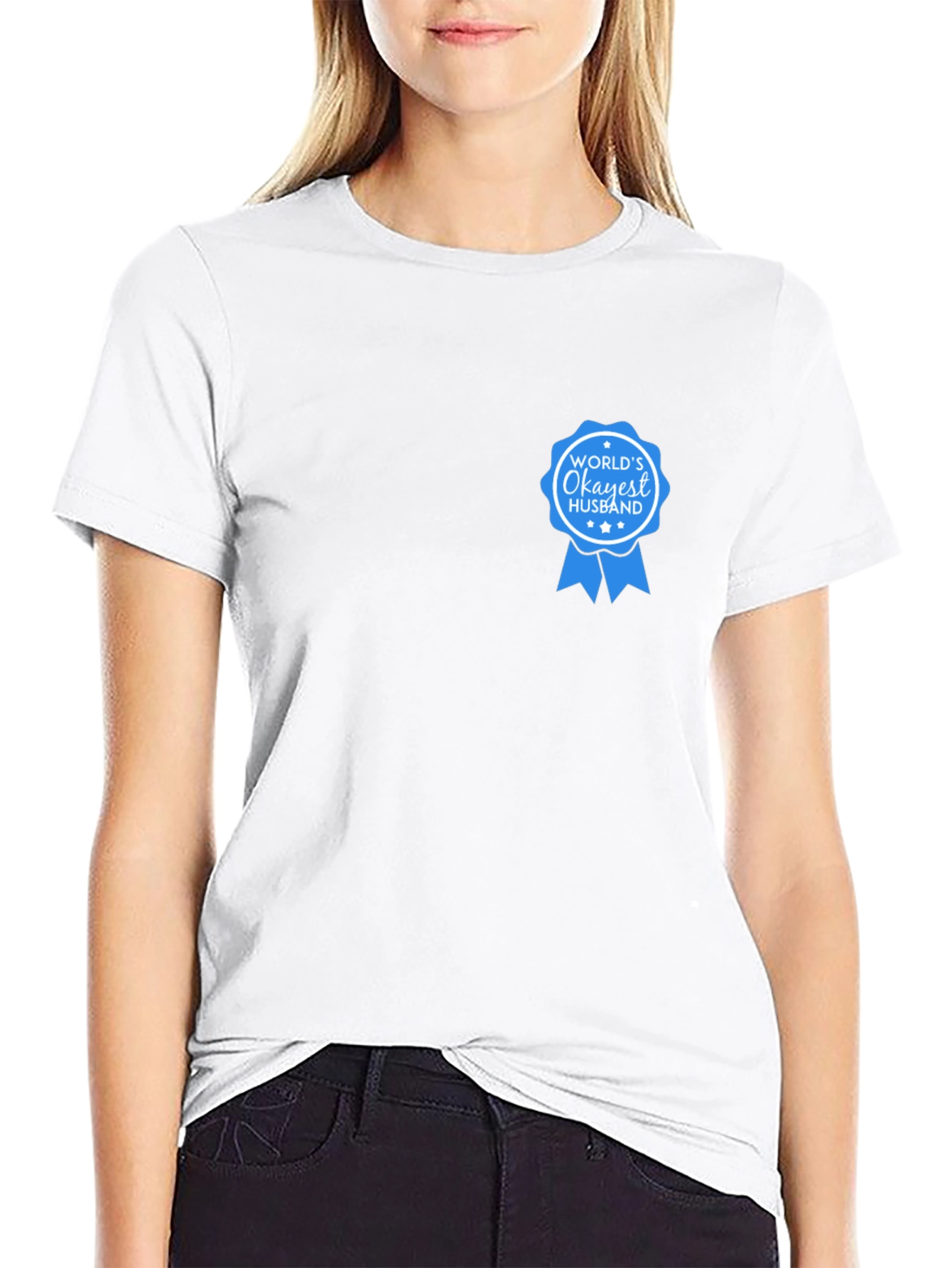 Worlds Okayest Husband Graphic Tee - Black