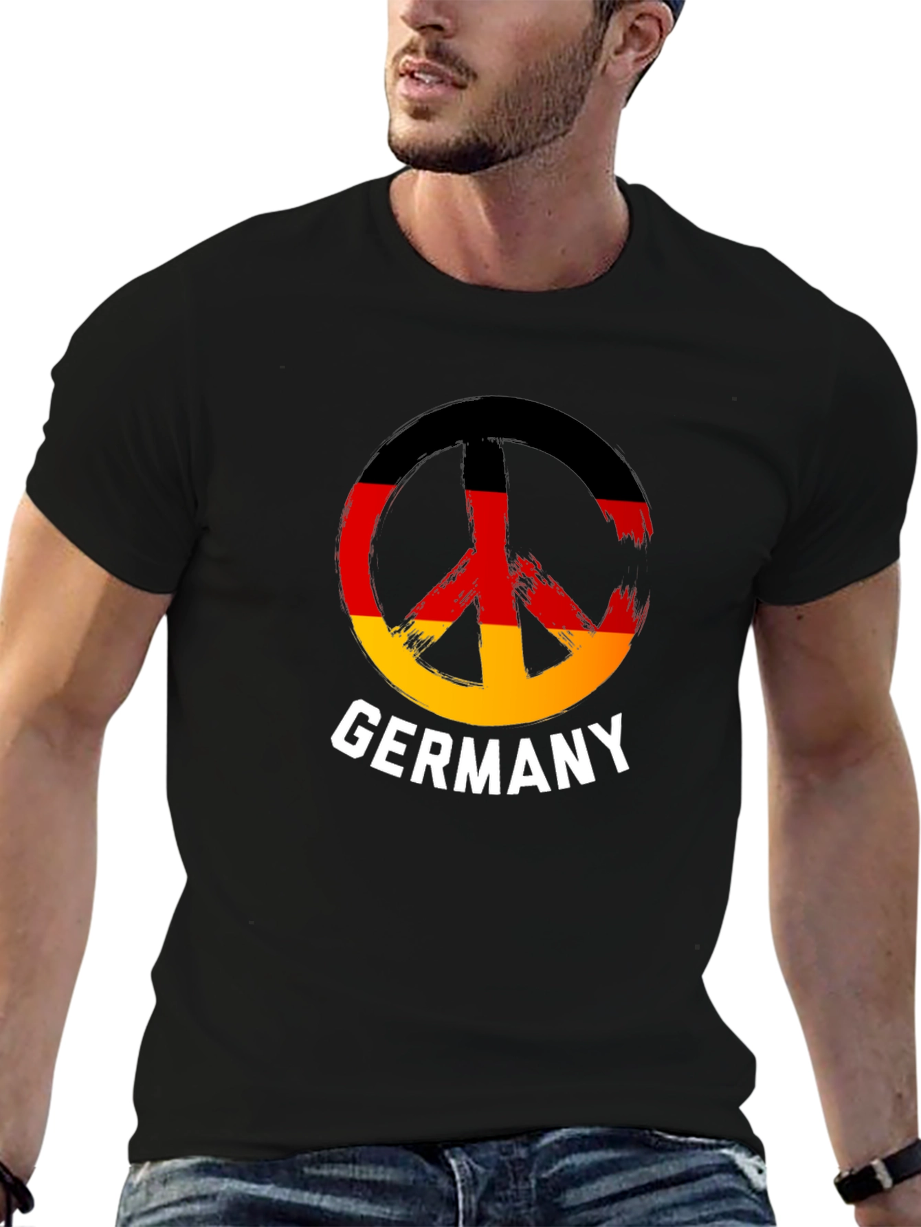 Germany Peace Symbol Tee - Black