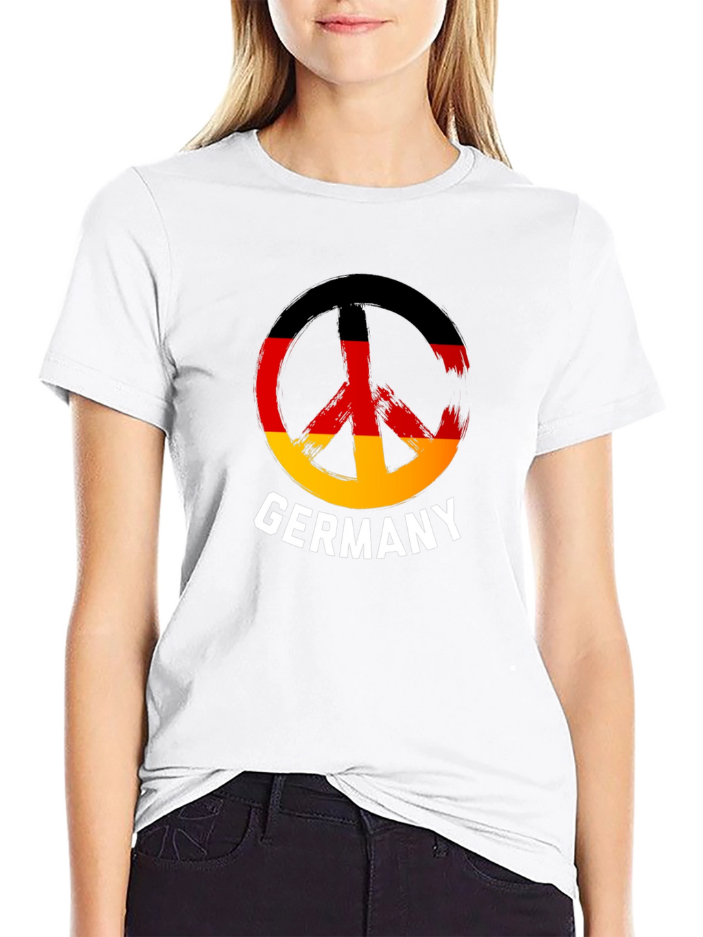 Germany Peace Symbol Tee - Black