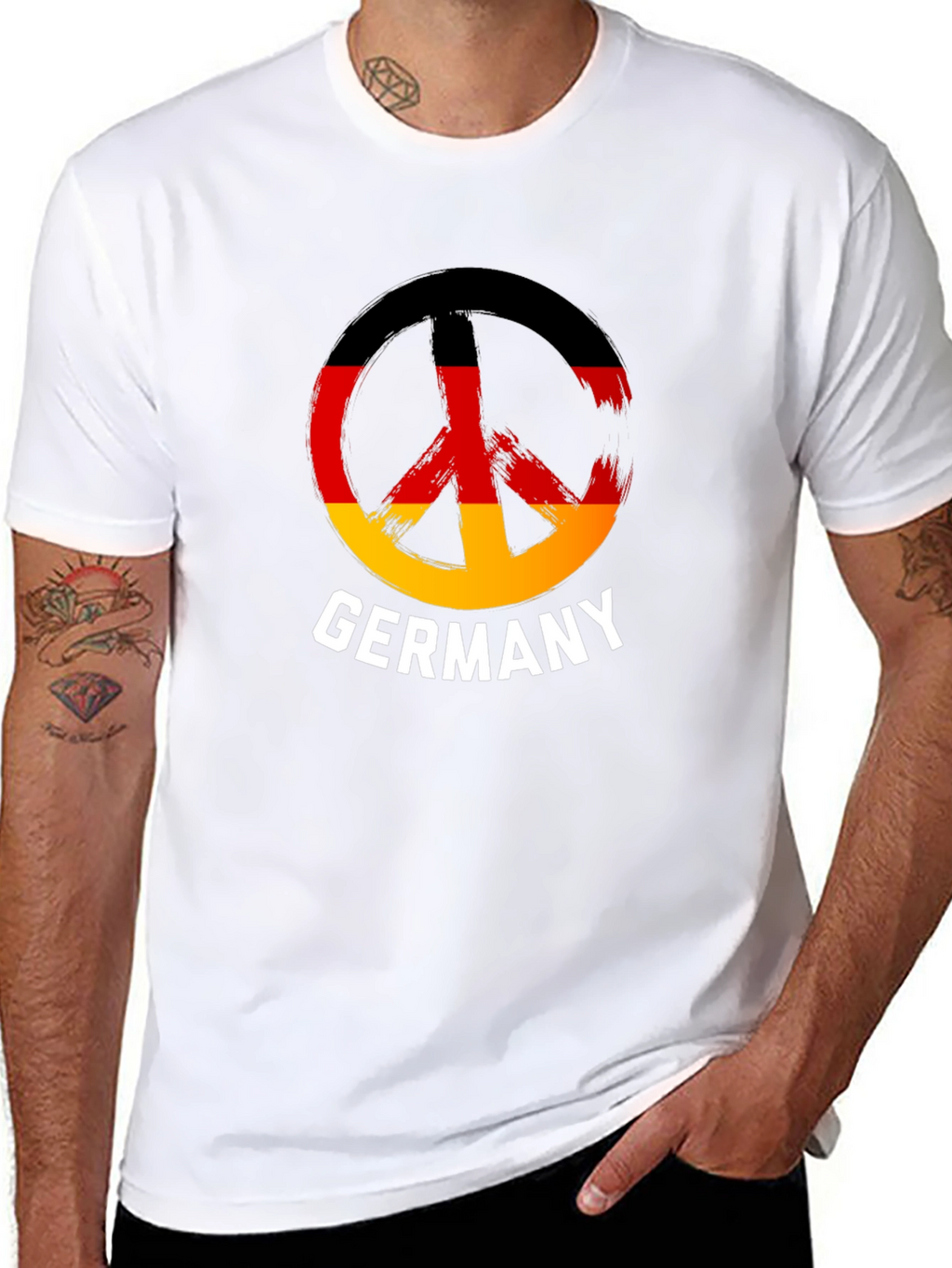 Germany Peace Symbol Tee - Black