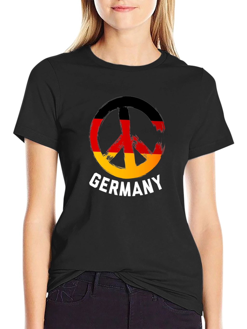 Germany Peace Symbol Tee - Black