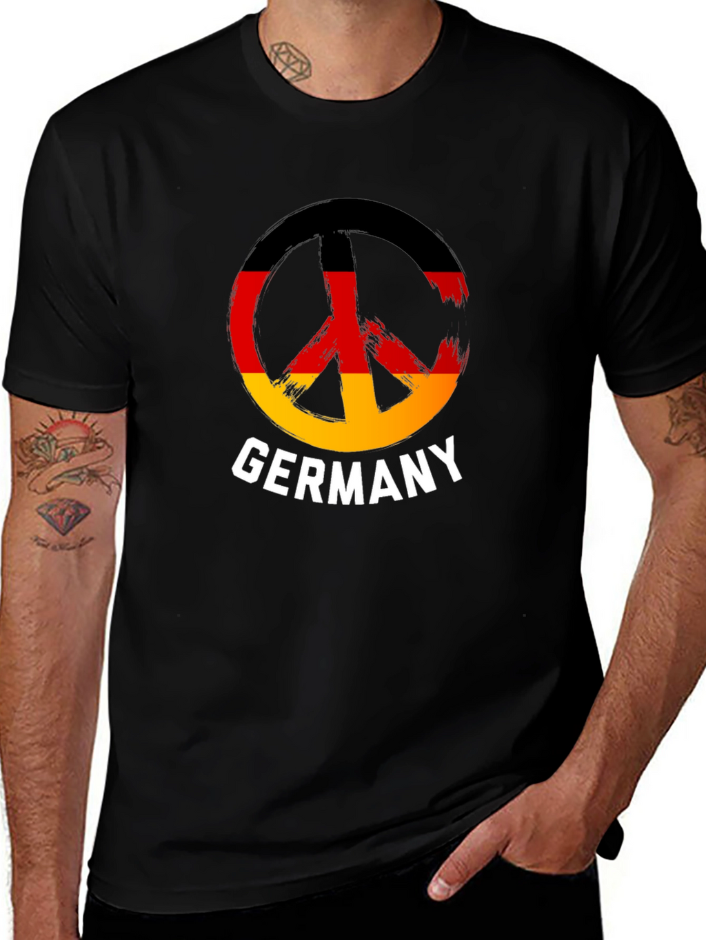 Germany Peace Symbol Tee - Black