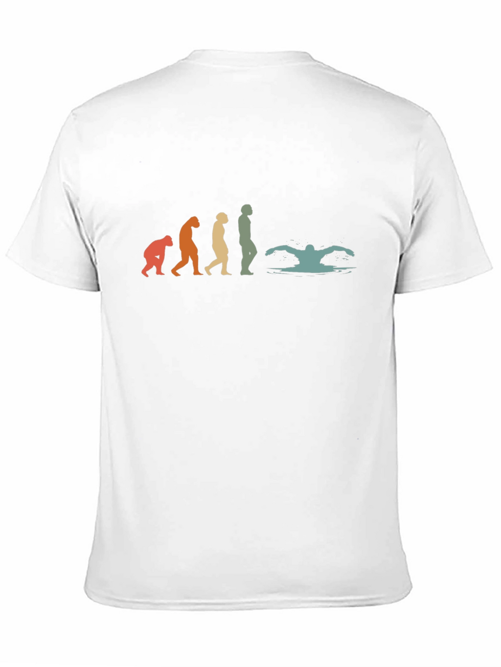 Evolution of Swimming Black T-Shirt