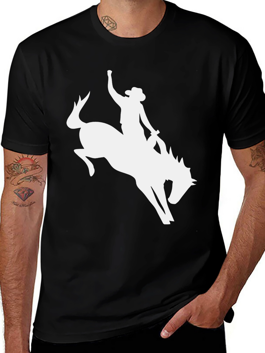 Bronco Rider Graphic Tee - Black