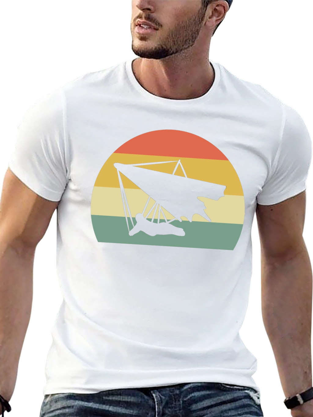 Hang Gliding Sunset T-Shirt - Retro Style