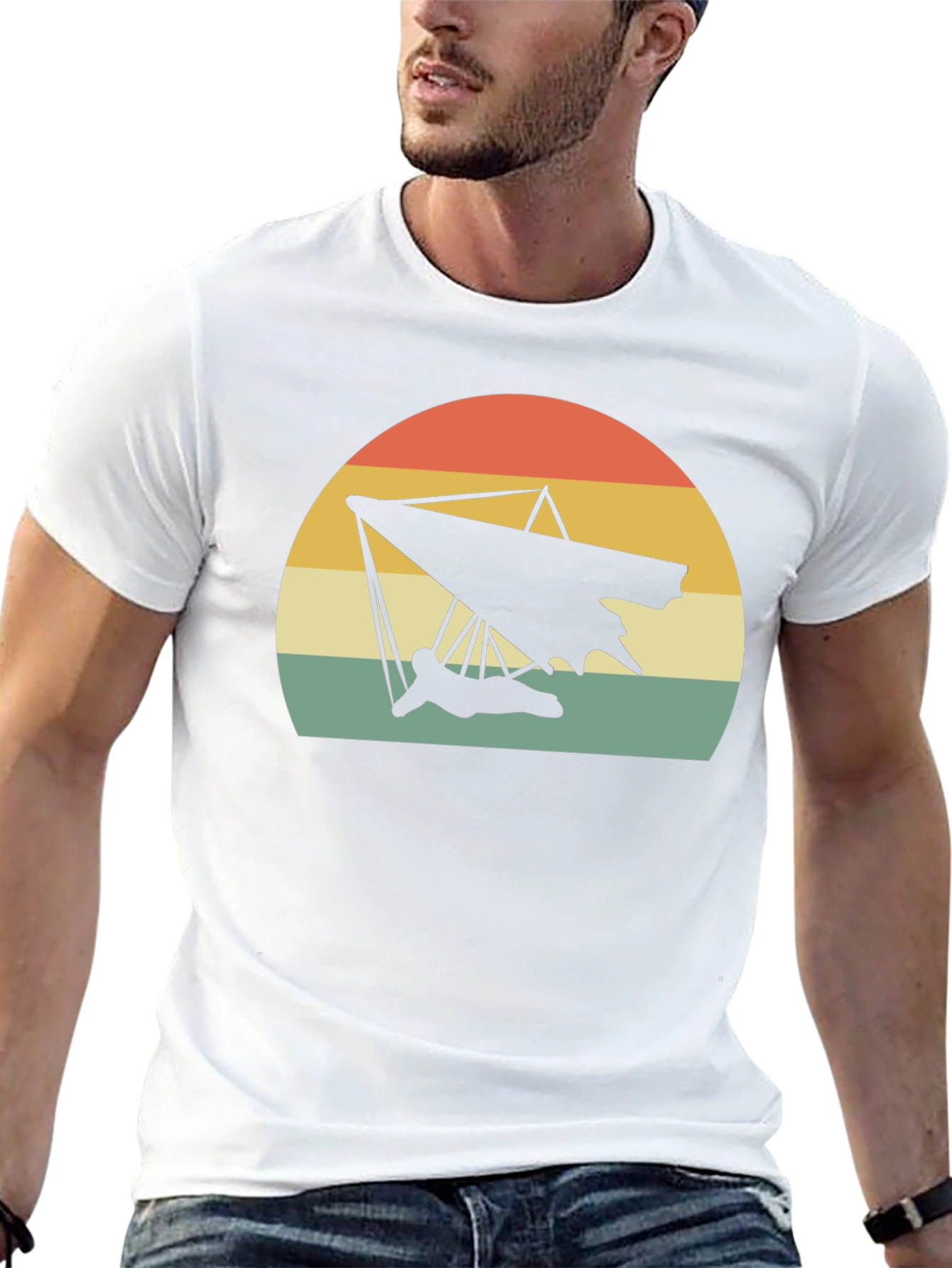 Hang Gliding Sunset T-Shirt - Retro Style