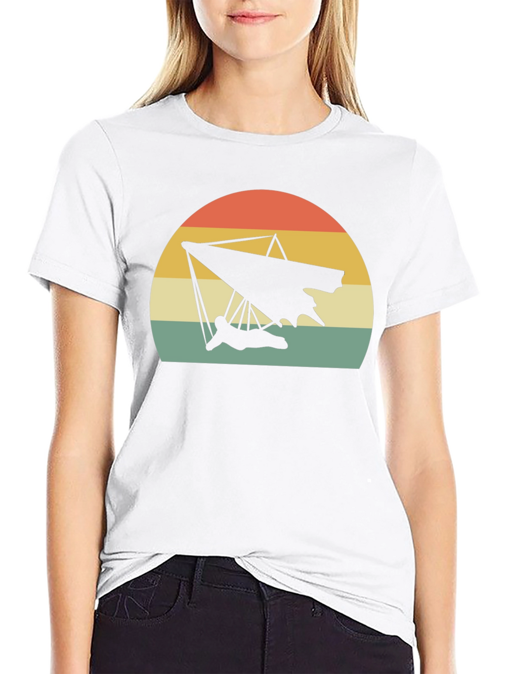Hang Gliding Sunset T-Shirt - Retro Style