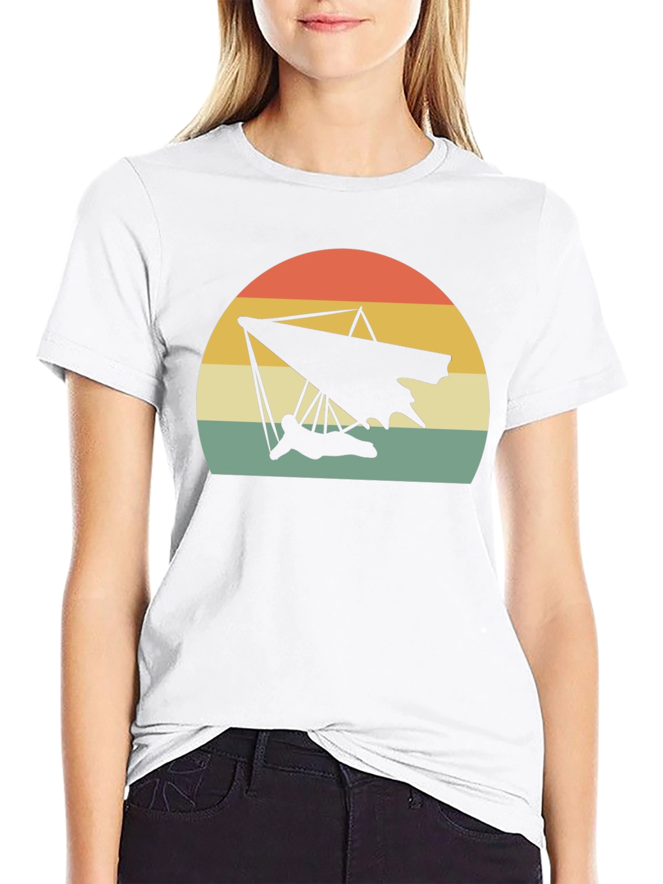 Hang Gliding Sunset T-Shirt - Retro Style