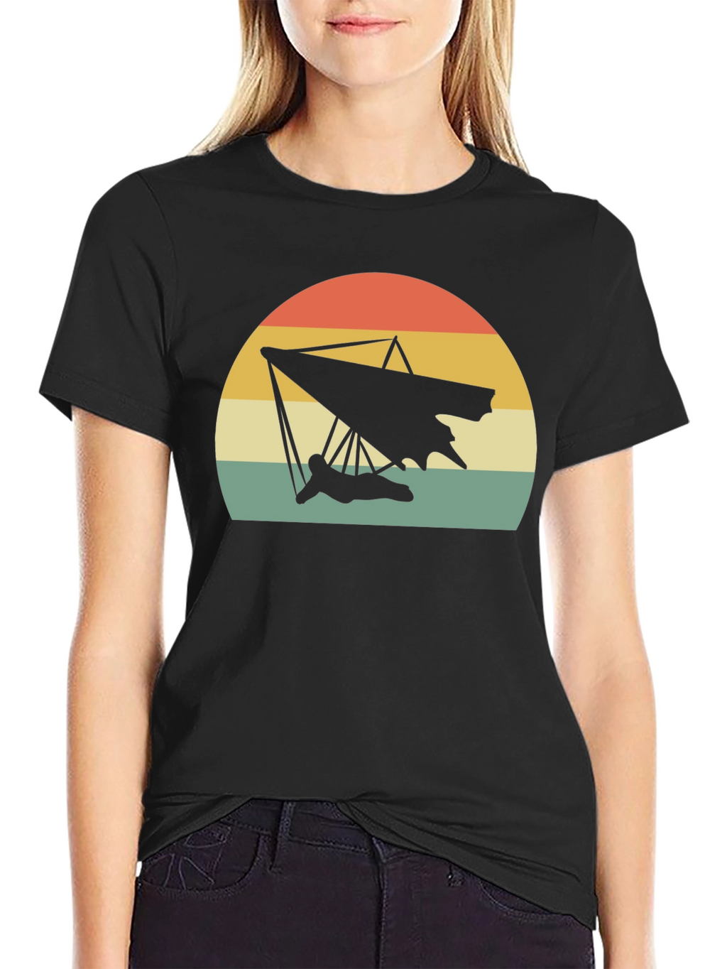 Hang Gliding Sunset T-Shirt - Retro Style