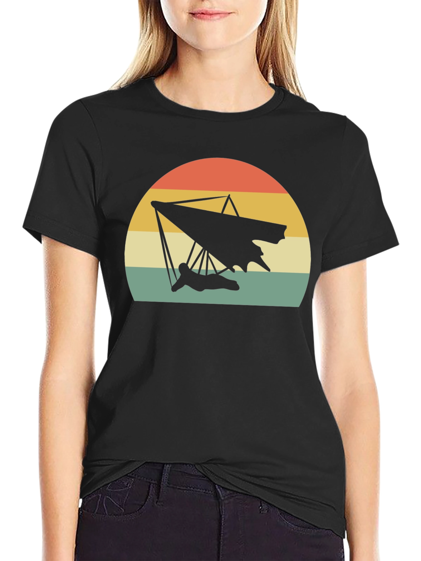 Hang Gliding Sunset T-Shirt - Retro Style