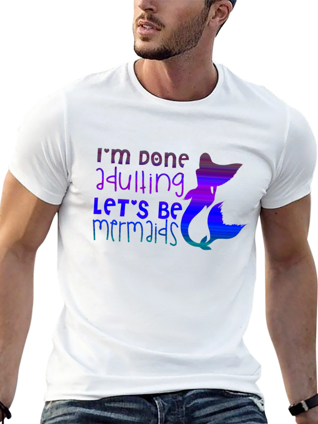Im Done Adulting Mermaid Graphic Tee