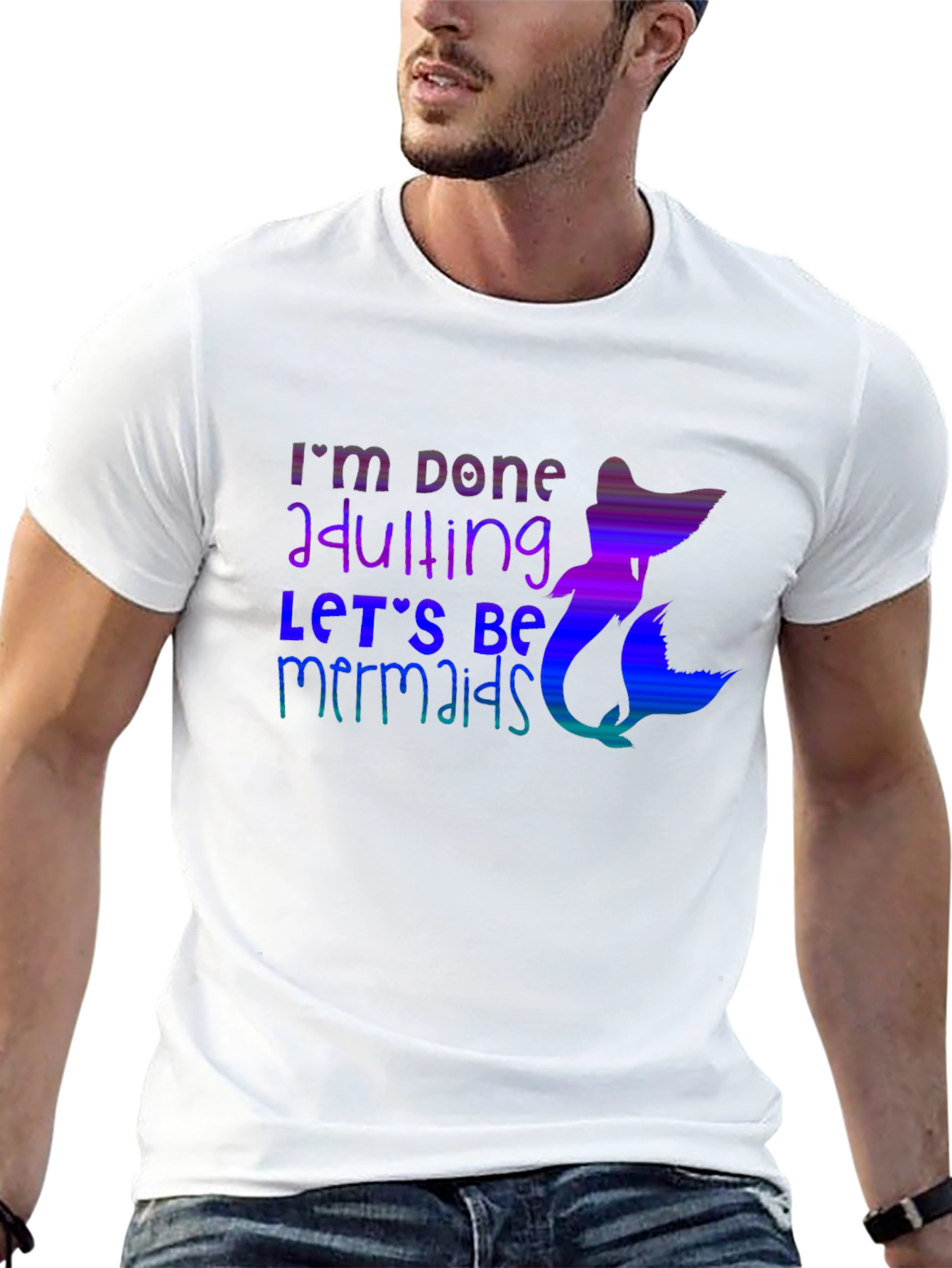 Im Done Adulting Mermaid Graphic Tee