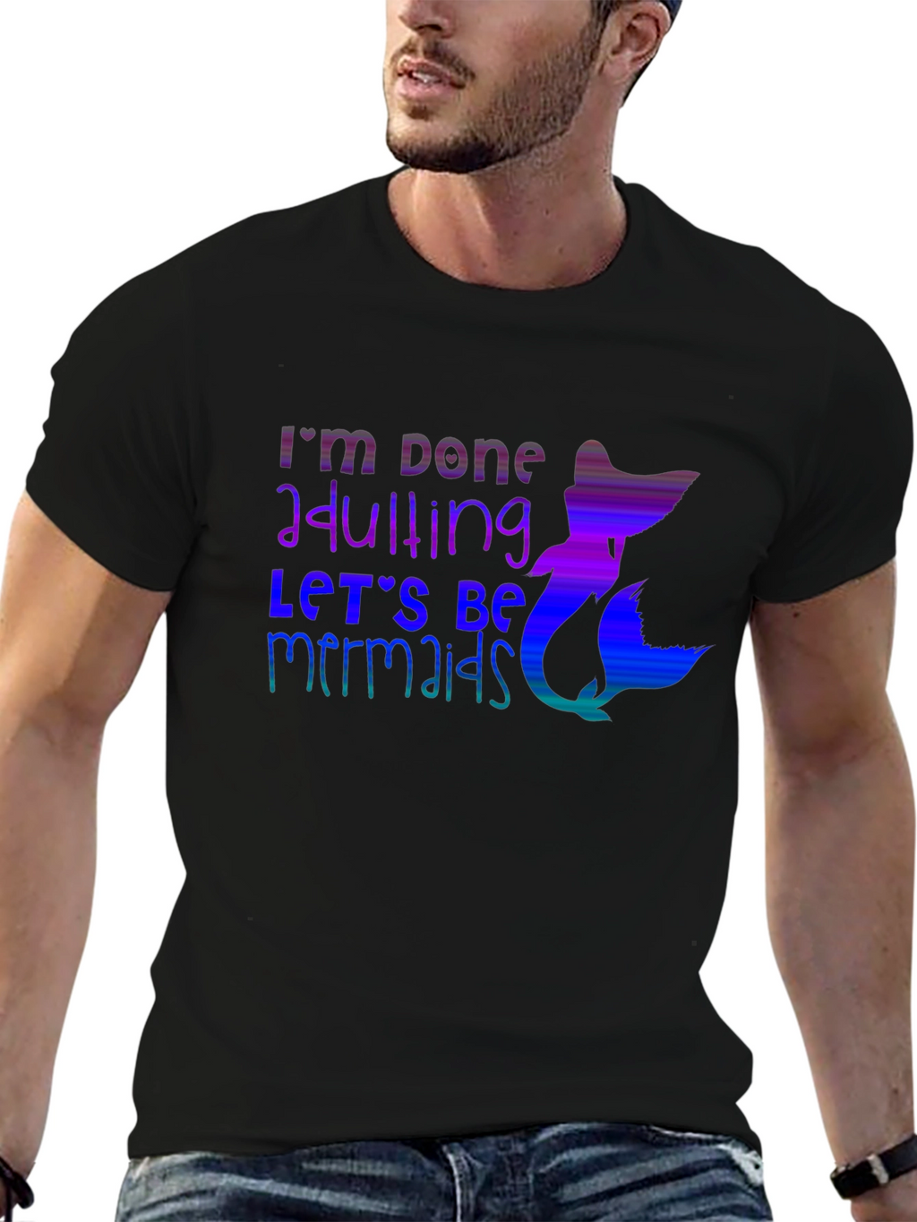 Im Done Adulting Mermaid Graphic Tee