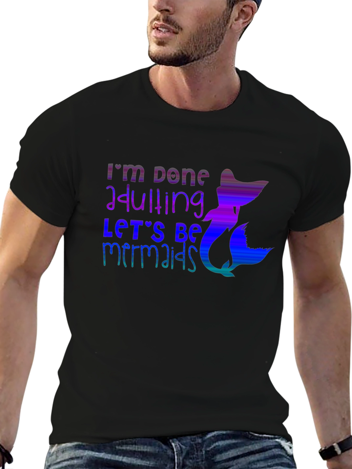 Im Done Adulting Mermaid Graphic Tee
