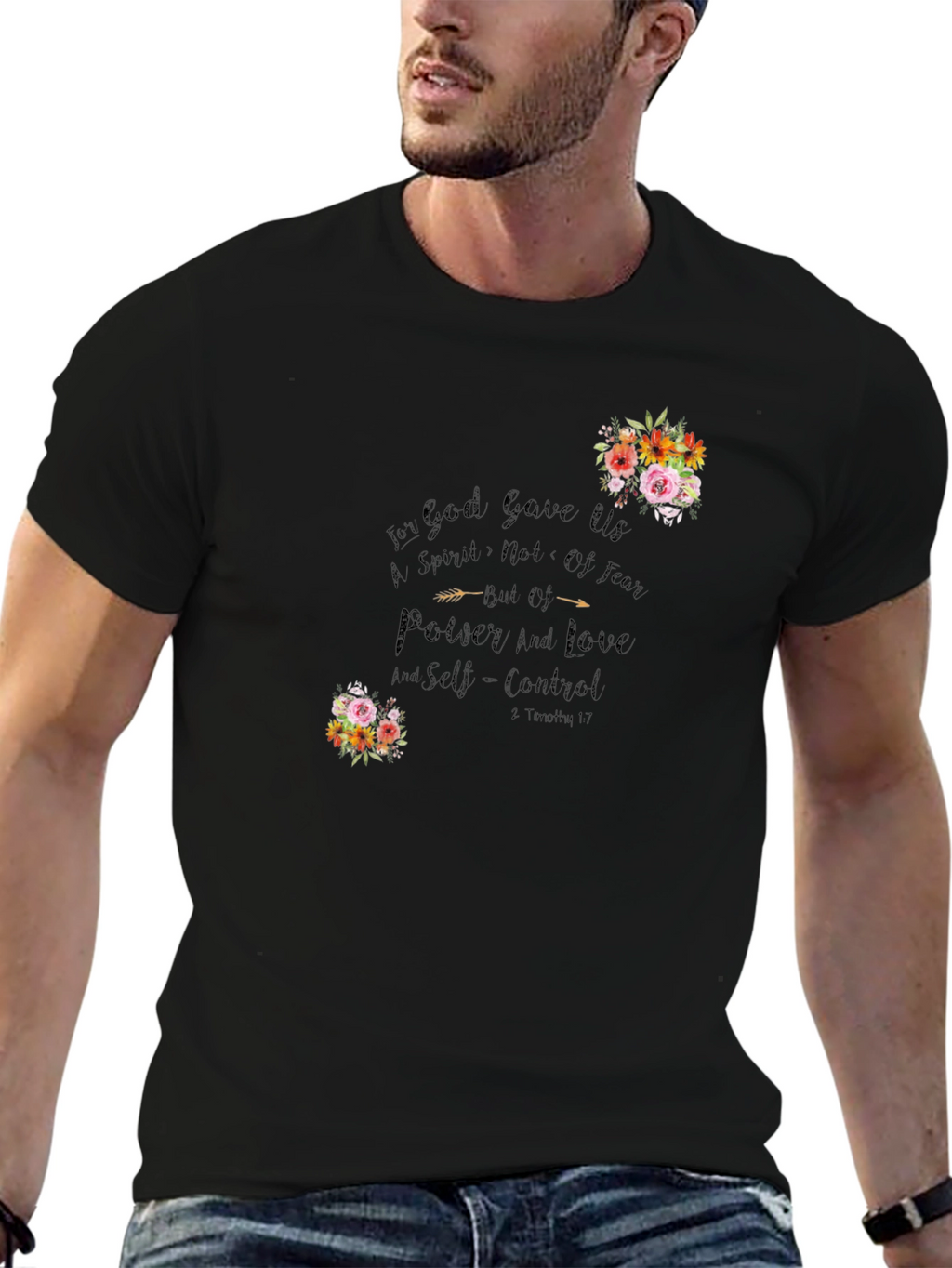 Floral Christian Graphic T-Shirt