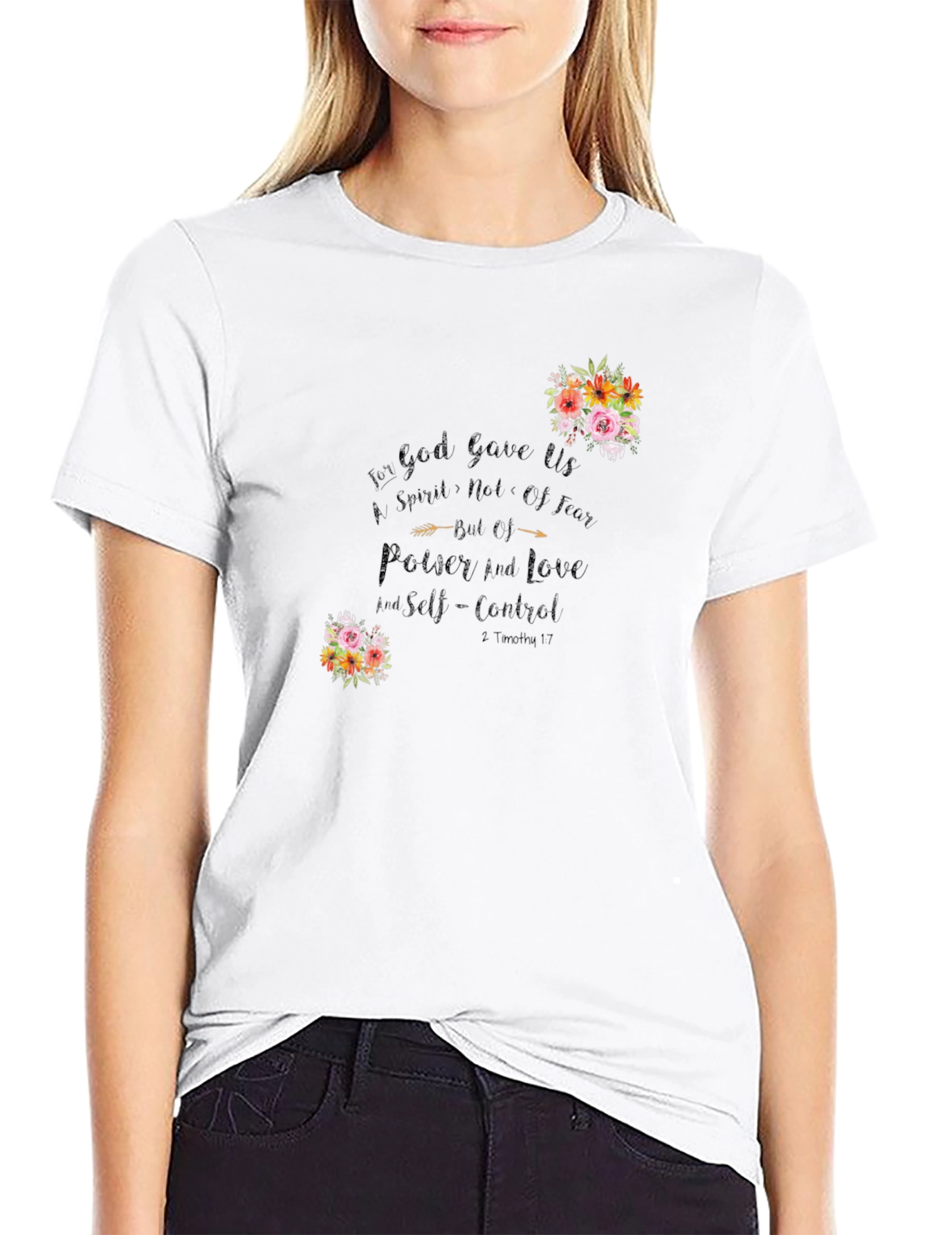 Floral Christian Graphic T-Shirt