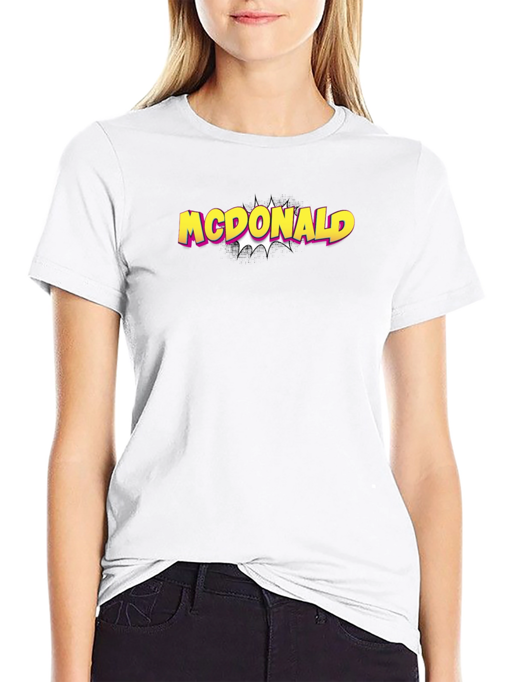 McDonald Comic Style Black T-Shirt