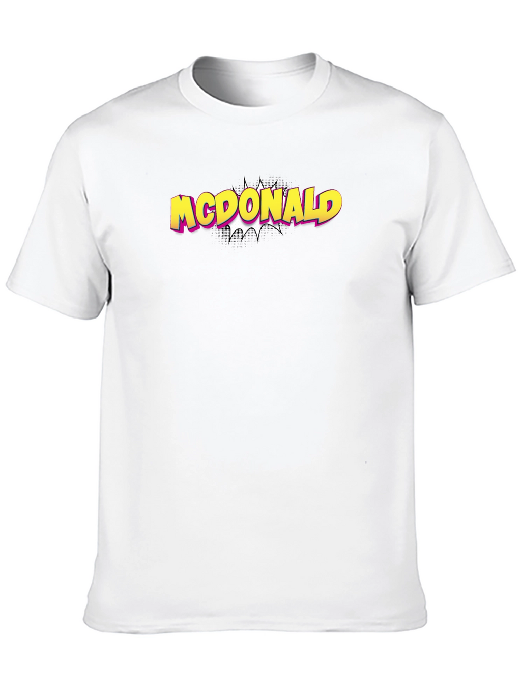 McDonald Comic Style Black T-Shirt