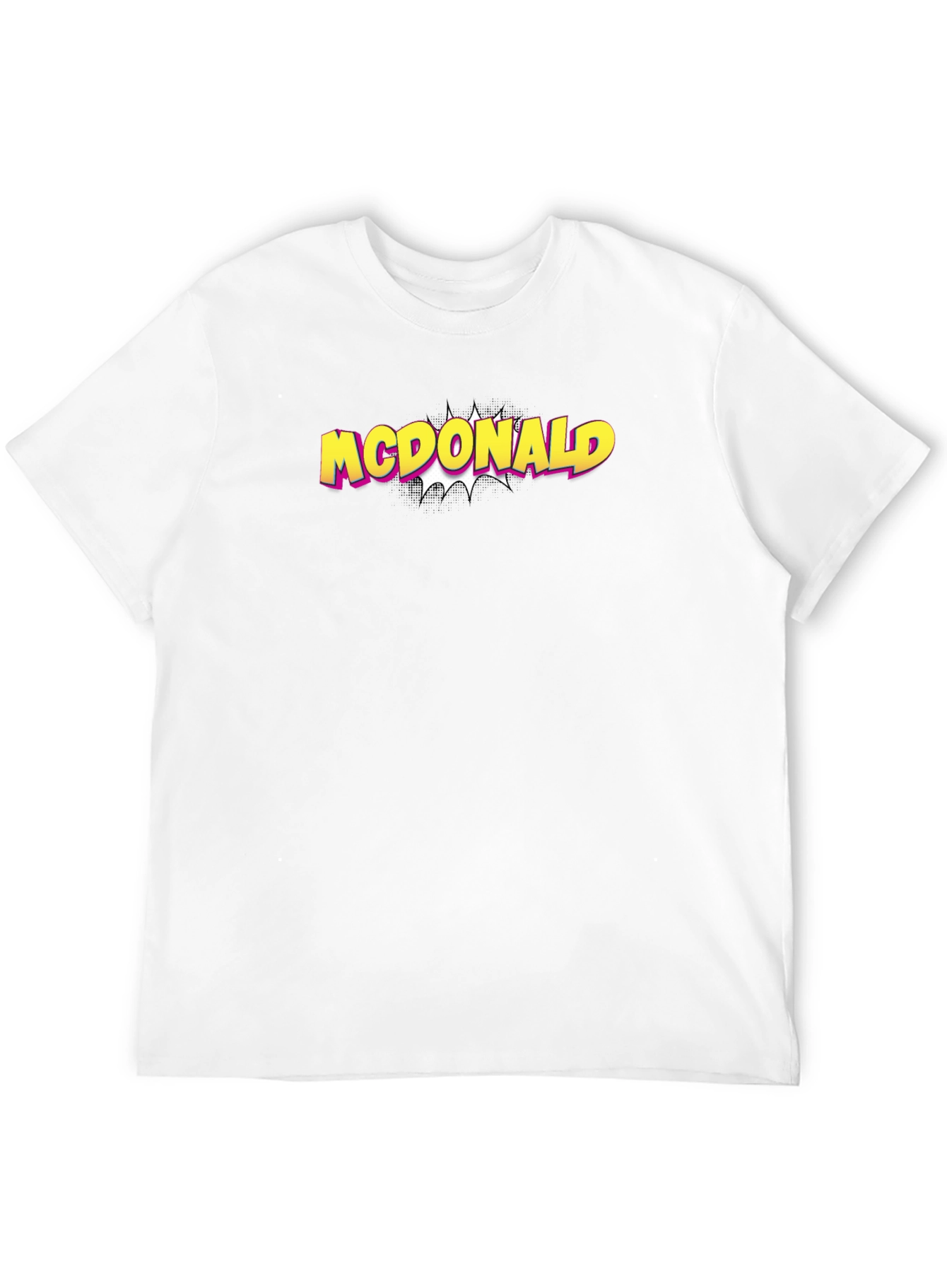 McDonald Comic Style Black T-Shirt