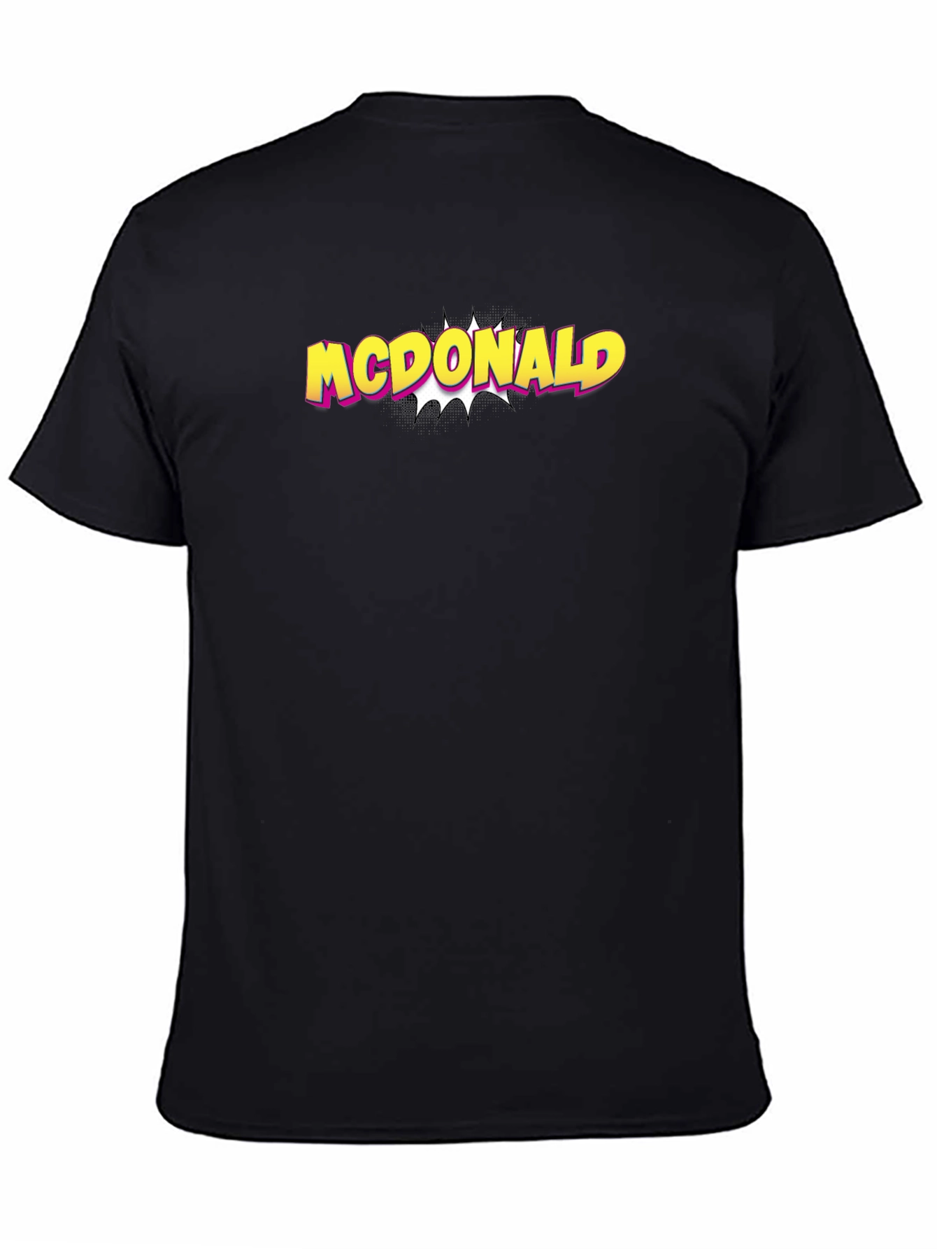 McDonald Comic Style Black T-Shirt