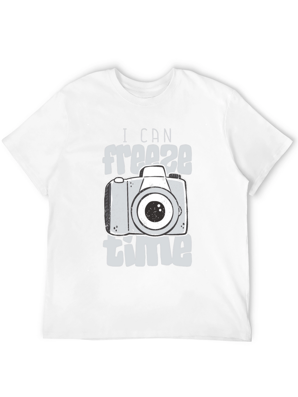 Freeze Time Camera Graphic T-Shirt - Black